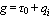 g=tau_0+q_i