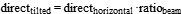 direct_tilted = direct_horizontal*ratio_beam